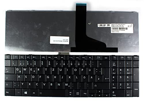 Clavier de rechange allemand noir pour Toshiba Satellite C850-13X après usure