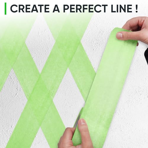 Image of 3 inch x 60 Yard Green Paper Tape (Pack of 6) - Multi-Purpose Painter's Masking Tape for Home and Professional Use - for Painters, Construction, or DIY Crafts - Smooth and Easy Removal