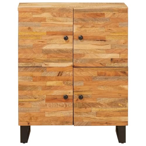 Mueble multimedia lowboard de madera de mango: armario lateral marrón de 75 cm 4