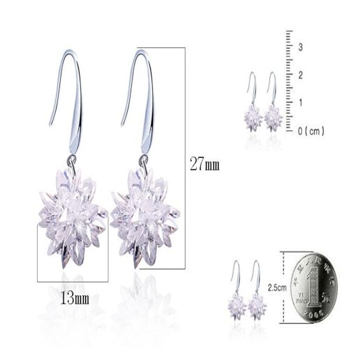 Earrings pendants for girls Sterling Silver Earrings Plant and Animal Design Asymmetrical Earrings Moose & Christmas Tree Fine Jewelry Birthday NewYear Christmas Gifts for Women - Image 3