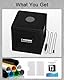 DUCLUS Fotobox 40x40 cm Faltbare Fotostudio, 5500K Dimmbare Lichtzelt Set mit 160 LED Beleuchtung und 8 Produktfotografie Hintergründe
