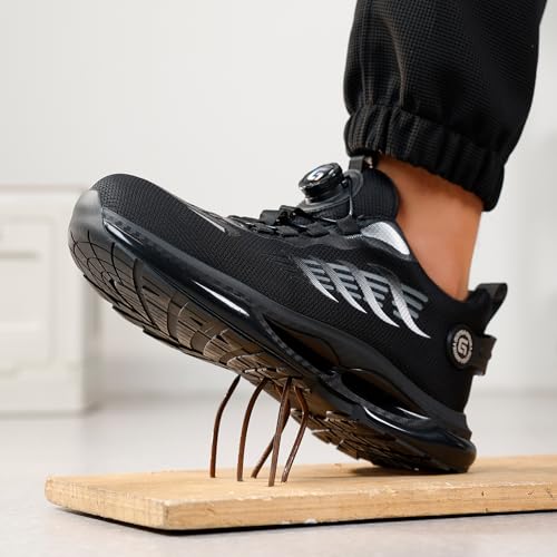 Men's Work and Leisure are Comfortable, Standing for a Long time Without Getting Tired or Flying, Weaving Anti Smashing and Anti stab Work Safety Steel Toe Protective Shoes4
