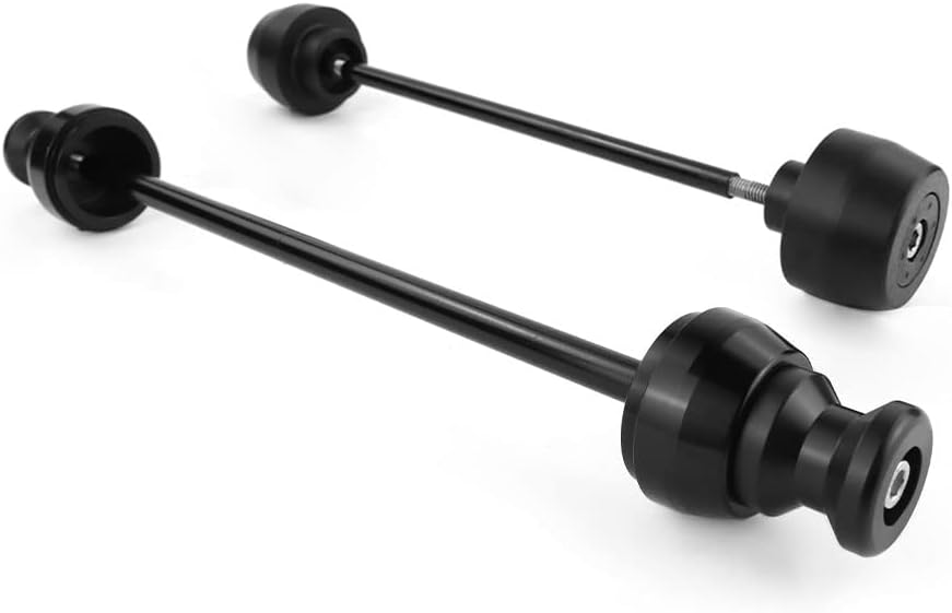 Xitomer For DR650 1996-2025 Front and Rear Axle Sliders & Swing Arm Stand Bobbins, Fit for DR650 1996-2025 Sliders Wheel Protector Front +Rear Axle Slider Crash Pads