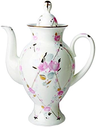 Lomonosov Porcelain Bone China Coffee Pot Classic-2 Golden Ribbon 21.3 fl.oz/630 ml