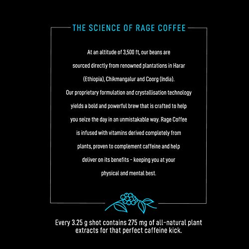 Image of RAGE COFFEE - 3.25 Gms X 10 Sachet Shots Creme Caramel - Premium Arabica Instant Coffee (Pack Of 2), Powder