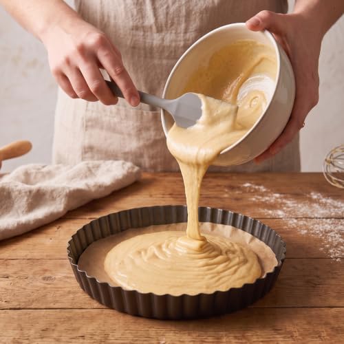 Foto von MGE - Tarteform mit Hebeboden - Quicheform - Tortenbodenform - Gekräuselte Backform für Kuchen - Karbonstahl - Antihaftbeschichtung - Ø 26 cm