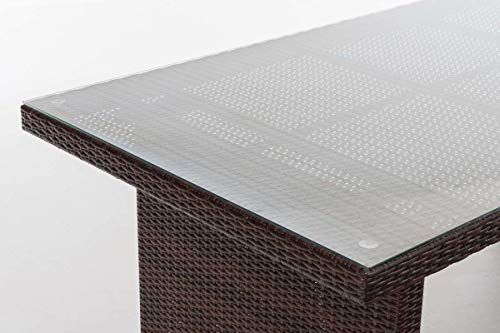 CLP Polyrattan Tisch Avignon I Gartentisch Aus Flachrattan I Esstisch In Verschiedenen Größen Braun Meliert, 180 cm - 5