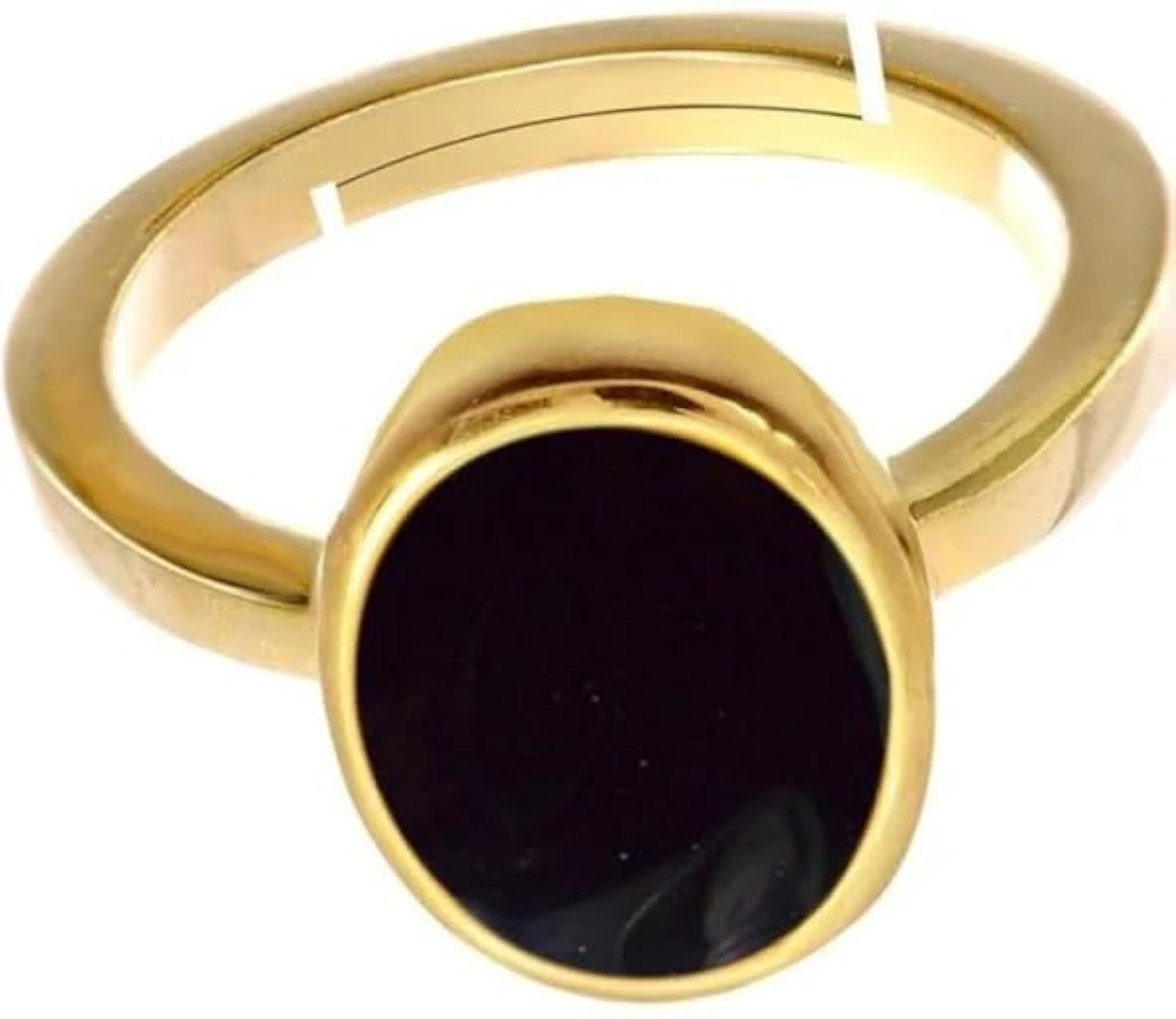 9.25 Ratti Black Hakik Adjustable Ring, Certified