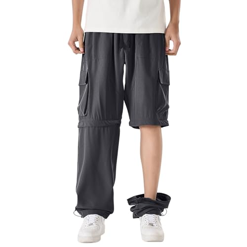 Pantalon de travail homme en coton grande taille avec ceinture