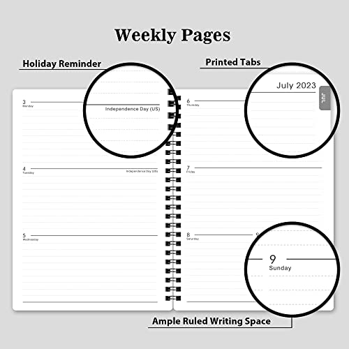 2024 Planner - Weekly & Monthly Planner 2024, Planner 2024, From January 2024 - December 2024, 6.25 In × 8.3 In, Flexible Cover, Twin-Wire Binding - Classic Black, Improving Your Time Management Skill #TOP3