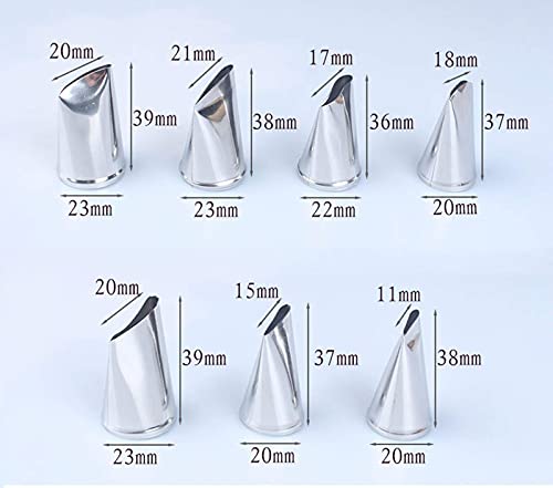 7-Piece Stainless Steel Cake Decorating Tool Kit - Includes Icing Piping Nozzle Tips, Cake Flower Nails, and Flower Lifters for Fondant and Cupcake Decoration - Image 4