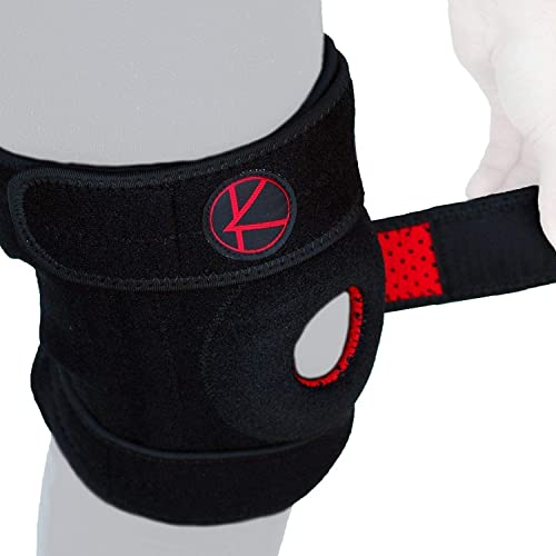 KARM Plus Size Knee Brace for Knee Pain Plus Size Women and Men - Adjustable Knee Brace with Side Stabilizers. Knee Brace for Meniscus Tear, Arthritis,Support.Knee Brace Plus Size (4XL/5XL/6XL Black)