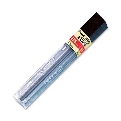 Wholesale CASE of 25 - Pentel Super Hi-Polymer Leads-Hi-Polymer Lead, 0.5 mm, Fine, HB, 12/TB, Black