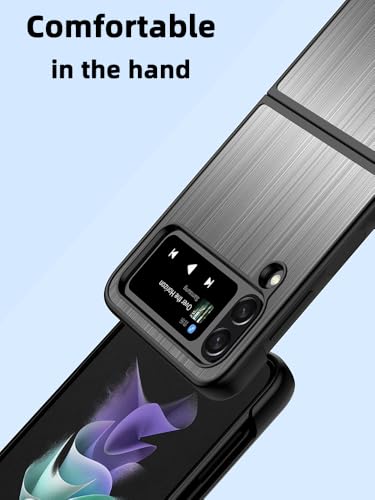 Coque pour Samsung Galaxy Z Flip 7 acier inoxydable coque en métal argenté