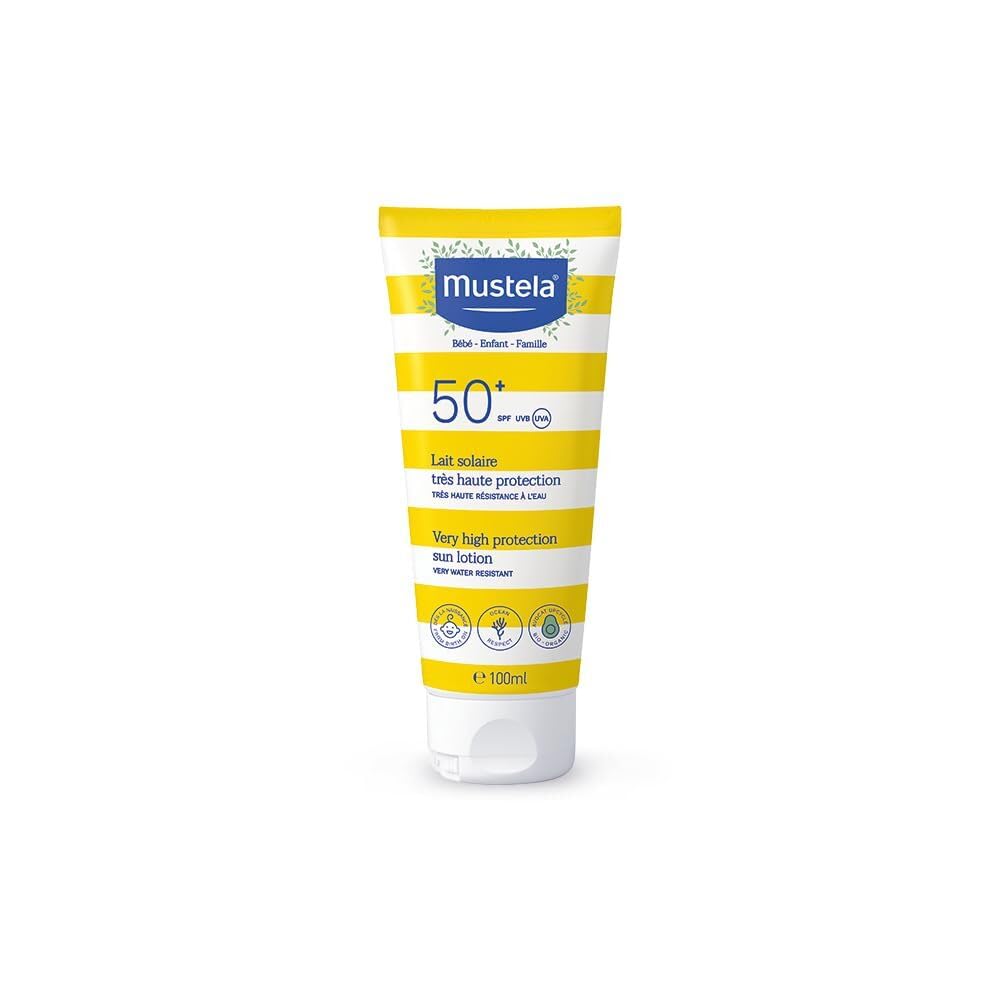 Mustela Sunscreen SPF 50-40ml - Broad Spectrum UV Protection for Sensitive Skin - For babies and adults - Water-Resistant Baby Sunscreen - Hypoallergenic & Dermatologist-Tested