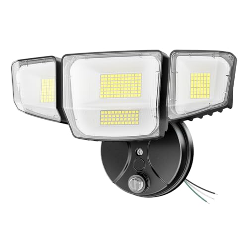 Onforu 90W Dusk to Dawn Outdoor Lighting,10000lm Flood Lights Outdoor,IP66 Waterproof Black LED Security Light with Photocell,6500k Daylight 4 Adjustable Heads Exterior Light Fixture for Yard,Garden