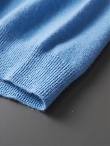 Men Basic O-Neck Wool Winter Long Sleeve Merino Wool Knitwear Smart Pullover3