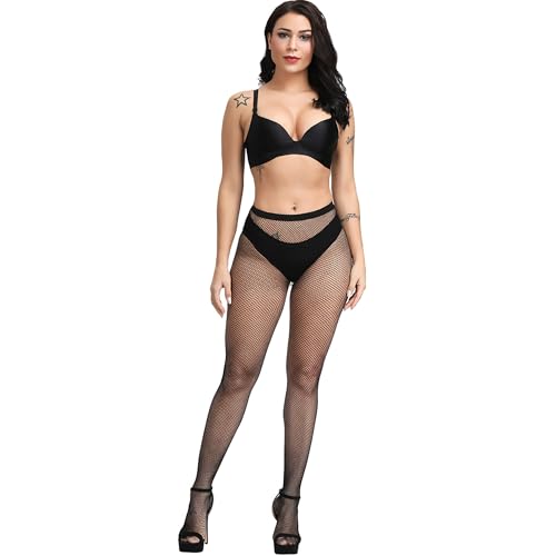 Bestjybt Womens Fishnet Tights High Waist Mesh Fish Net Stockings Pantyhose2