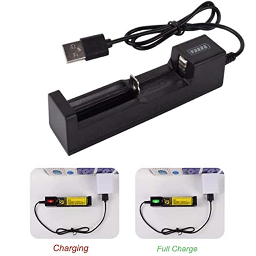 USB-oplader voor lithium-ion-accu, oplaadbaar, led-display, automatische uitschakeling, accessoires, zaklamp, tactische… - Afbeelding 8