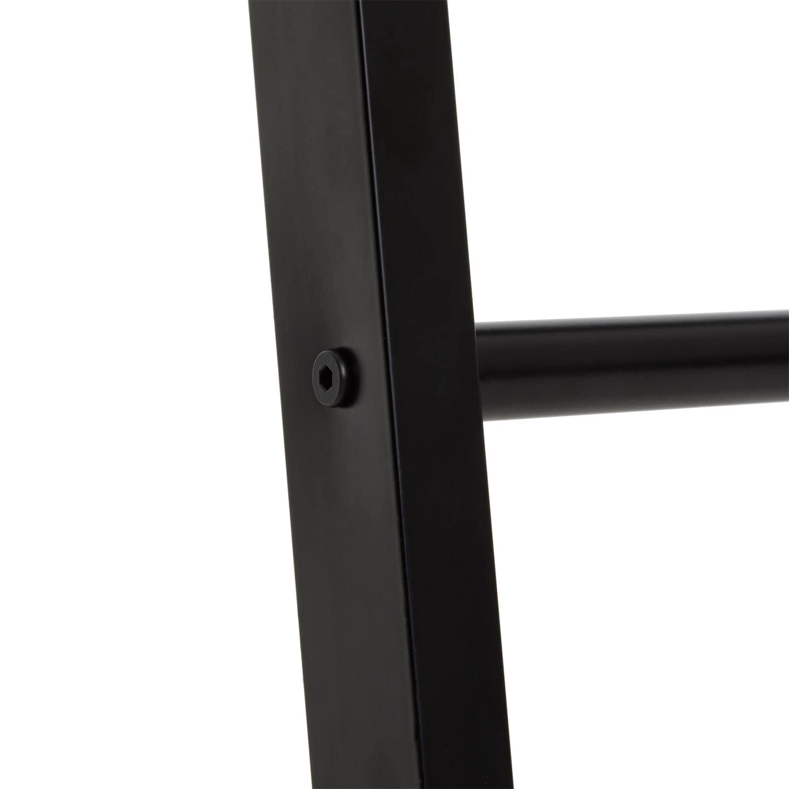 IDIMEX Echelle BERTOLA Porte-Serviette avec 4 barreaux, en métal laqué Noir