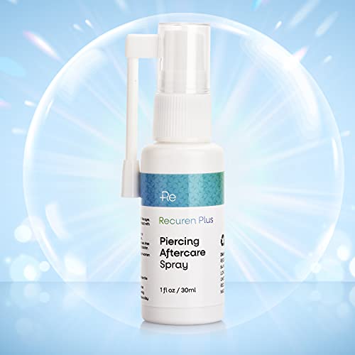 Recuren Plus Piercing Aftercare Spray, Piercing Cleaner, Wound Wash And Fine Mist Piercing Spray For Piercing Bumps, Keloid Bump 30Ml #TOP5