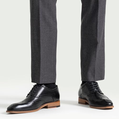 Jousen Mens Dress Shoes Leather Oxford Derby Shoe Formal Brogue Wingtip Dress Shoes for Men2