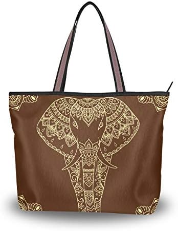 Rootti Rootti Sac à main pour femme avec fermeture éclair Motif éléphant ...