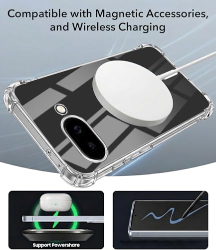 Image of Jkobi Shockproof Crystal-Clear Back Cover for Google Pixel 9A (Magsafe Wireless Support | Drop & Camera Protection | Hard Polycarbonate)