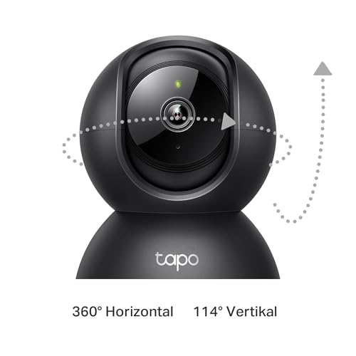 Tapo TP-Link C211 WLAN IP Kamera Überwachungskamera (Linsenschwenkung und Neigung, 3MP-Auflösung, 2-Wege-Audio, Nachtsicht zu 9m, bis zu 512 GB lokaler Speicher)