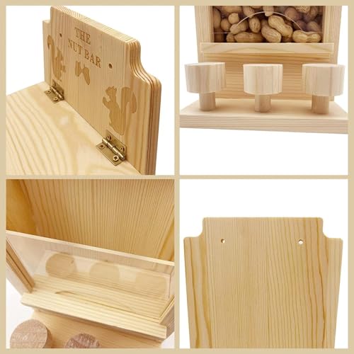 Station d'alimentation pour écureuils avec 3 tabourets en bois - 7