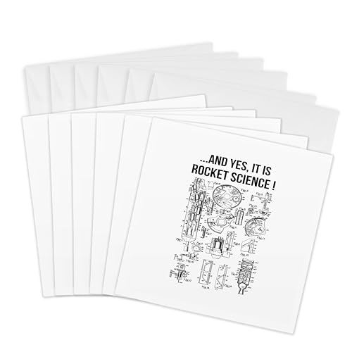 Cartes de vœux Rocket Science 3dRose pour féliciter un diplômé en sciences