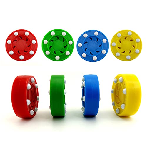 RNXRZANK 2X Roller Hockey Pucks Training High Performance Slider Red