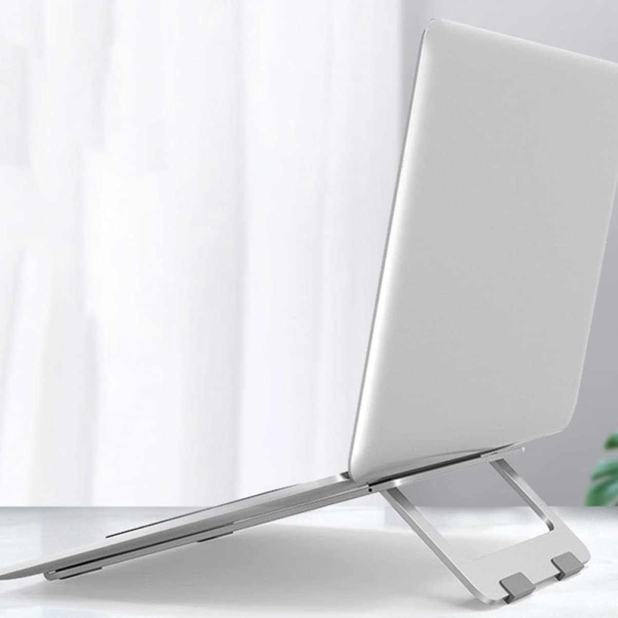 Supporto Pieghevole Per Laptop Lega Di Alluminio Supporto Ergonomico Per Notebook Ventilato e Multifunzione Ottimo Per Scrivania e Riduzione Del Cervicale