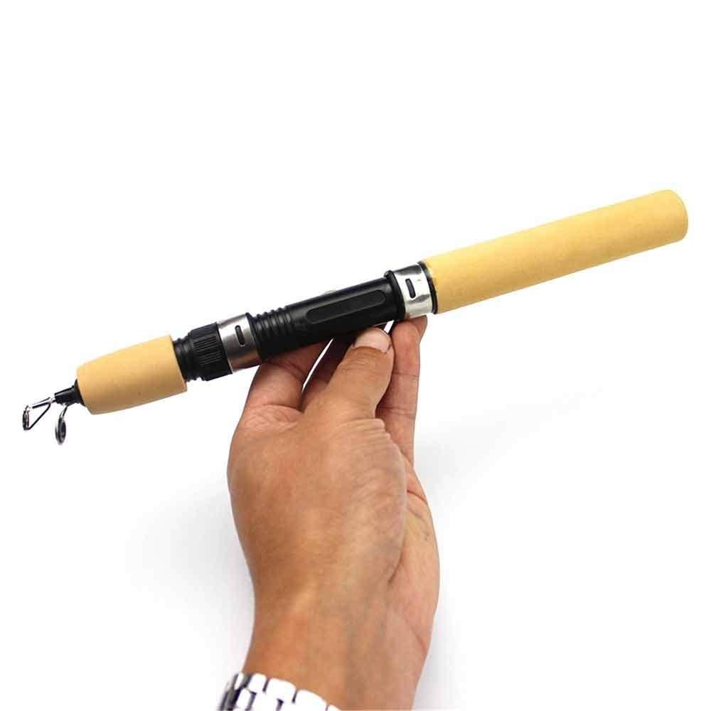 JINGYAN Wędki kołowrotek spinningowy i 2-częściowy zestaw wędki, grafitowy z uchwytem korkowym, kołowrotek, wędki, grafitowe lekkie ultralekkie wędki pstrągowe, przenośne
