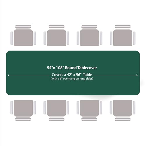 Image of Party Dimensions Green Disposable Plastic Tablecloth for Rectangle Tables (48 Pack) Premium Decorative Table Cloths for Parties, Events & Weddings, Indoors & Outdoors, 54 x 108 inches