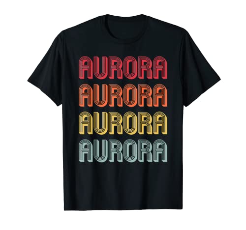AURORA Nome Regalo Personalizzato Retrò Vintage 80s 90s Compleanno Maglietta