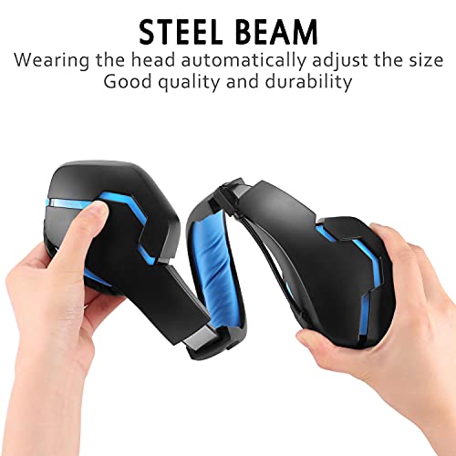 GAMURRY Gaming Headset für PS4 PC Xbox One S,3.5mm Gaming Kopfhörer mit Mikrofon,Surround Sound Noise Cancelling mit LED Licht,für Laptop,Mac,Tablet,Smartphone,PS vita,Nintendo Switch(Schwarzblau) - Image 4