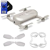 ZEROTECH DOBBY Pocket-Size Mini Drone Kit with 4K Video Recording, Dual Satellite Positioning, Easy APP Control, Rechargeable Battery + 4 Extra Propellers + Propeller Guard + HeroFiber