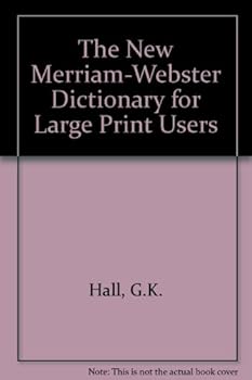 Hardcover The New Merriam-Webster Dictionary for Large Print Users [Large Print] Book