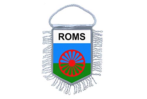 Akachafactory Fanion Mini Drapeau Pays Voiture Decoration roms Gitan Gipsy tsiganes