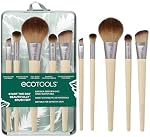 EcoTools Start The Day Beautifully Makeup Brush Kit, 1 Count, 6 Piece Set, 5 Brushes and Storage Case