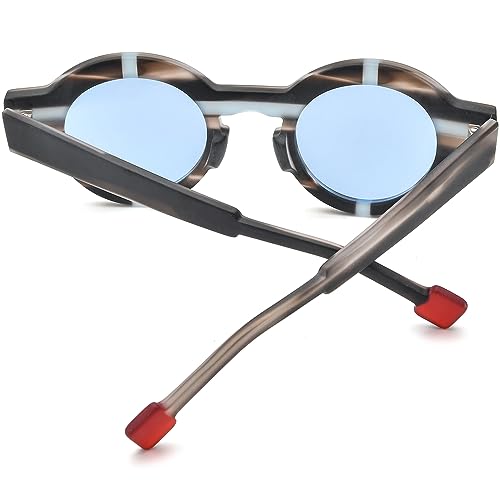 HEPIDEM Matte Acetate Vintage Retro Round Polarized Sunglasses for Women UV400 UV Protection Sun Glasses3