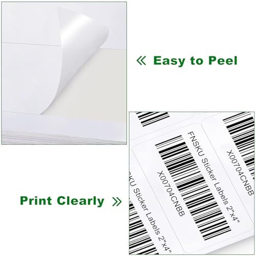 2x4 Address Labels, 300 Matte Printable Sticker Labels for Mailing, Shipping, Barcode, Product Sticker Making, 8.5 x 11 Label Paper for Lase Inkjet Printer, 10 Up Per Sheet, 30 She image 2