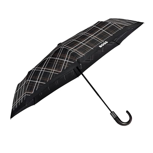 Parapluie de poche Checkered HUGO BOSS pliable noir