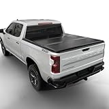 Toptiny Hard Folding Truck Bed Tonneau Cover |THTF029|Fits 2019-2025 Chevy Silverado/GMC Sierra 5'8' Bed (69.6')