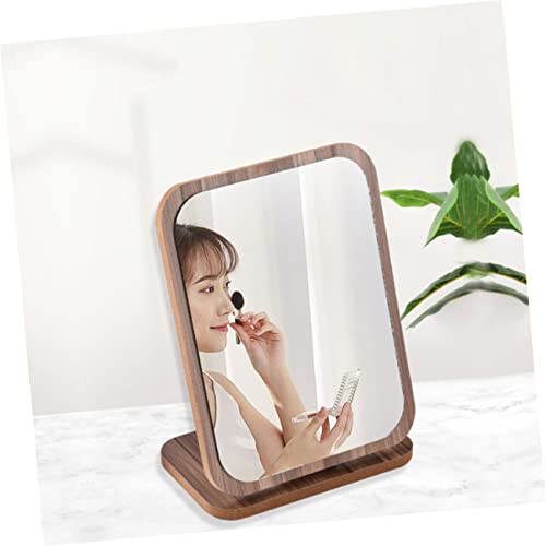Espejo de maquillaje giratorio de escritorio minkissy miniatura 2