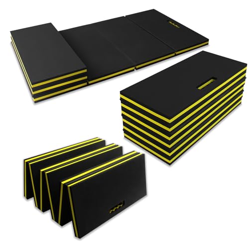 51.2×17.7inch Mechanic Mat, Foldable EVA Garage Kneeling Pad for Working Under Car , Magnetic Creeper Tool Mat with Handle, Waterproof Floor Mat for Garage, Mechanic Shop, Work Bench, Gym, Camping