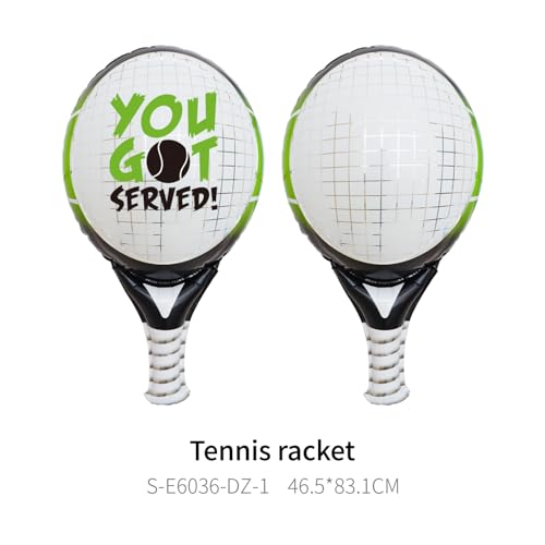 Balões de decoração de festa de aniversário de tênis, balões de tênis verdes, balões de bola de têni