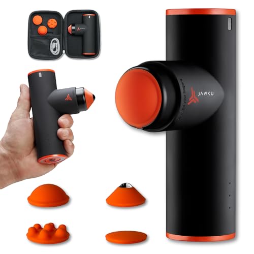 JAWKU Muscle Blaster Mini Cordless Percussion Massage Gun, Rechargeable Handheld Stimulation, Ultra Silent Vibration and Deep Tissue Muscle Massager