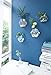Mkono 2 Pack Wall Hanging Plant Terrarium Glass Planter for Home Office Christmas Decor, Hexagon Shape, Medium